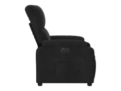Best Poltrona Confortável | Poltrona reclinável elétrica tecido de microfibra SHL284169 Preto