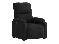 Best Poltrona Confortável | Poltrona reclinável elétrica tecido de microfibra SHL284169 Preto