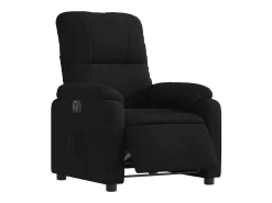 Best Poltrona Confortável | Poltrona reclinável elétrica tecido de microfibra SHL284169 Preto