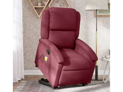 New Poltrona Confortável | Poltrona reclinável elevatória tecido tinto SHL688330 Vermelho