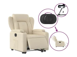 Poltrona* Poltrona Confortável | Poltrona reclinável elevatória elétrica tecido cor SHL627991 Creme