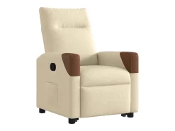 Poltrona* Poltrona Confortável | Poltrona reclinável elevatória tecido cor SHL274845 Creme