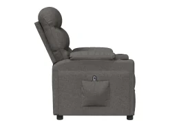 Poltrona Confortável | Poltrona reclinável elétrica tecido cinzento-escuro SHL761105^ Poltrona