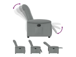 Clearance Poltrona Confortável | Poltrona reclinável elétrica tecido -claro SHL606006 Cinzento