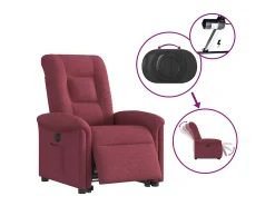 Poltrona* Poltrona Confortável | Poltrona reclinável elevatória elétrica tecido -tinto SHL702008 Vermelho
