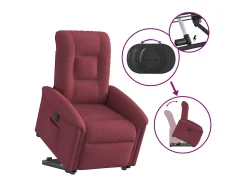 Poltrona* Poltrona Confortável | Poltrona reclinável elevatória elétrica tecido -tinto SHL702008 Vermelho