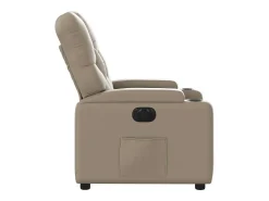 Poltrona* Poltrona Confortável | Poltrona reclinável elétrica couro artificial cor cappuccino SHL826906 Castanho