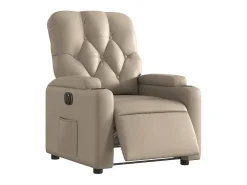 Poltrona* Poltrona Confortável | Poltrona reclinável elétrica couro artificial cor cappuccino SHL826906 Castanho