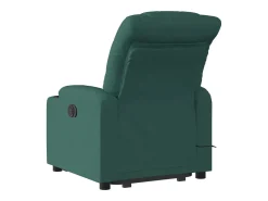 Poltrona Confortável | Poltrona reclinável elevatória de massagens tecido verde-escuro SHL986359^ Poltrona