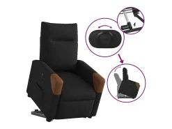 Discount Poltrona Confortável | Poltrona reclinável elevatória elétrica tecido SHL467069 Preto