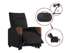 Discount Poltrona Confortável | Poltrona reclinável elevatória elétrica tecido SHL467069 Preto