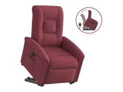 Poltrona| Poltrona Confortável | Poltrona reclinável elevatória tecido tinto SHL934146 Vermelho