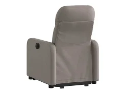 Poltrona Confortável | Poltrona reclinável elevatória tecido cinzento-acastanhado SHL896233 Taupe