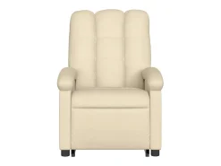 New Poltrona Confortável | Poltrona reclinável elevatória elétrica tecido cor SHL451929 Creme