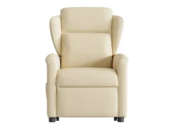 Poltrona Confortável | Poltrona reclinável elevatória elétrica tecido cor SHL772403 Creme