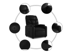 Poltrona* Poltrona Confortável | Poltrona reclinável elétrica couro artificial SHL941662 Preto