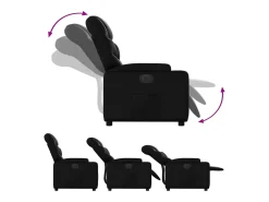 Poltrona* Poltrona Confortável | Poltrona reclinável elétrica couro artificial SHL941662 Preto