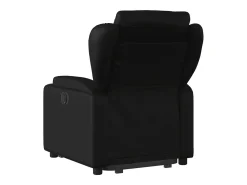 New Poltrona Confortável | Poltrona reclinável elevatória elétrica couro artificial SHL498629 Preto