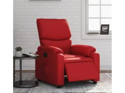 Poltrona| Poltrona Confortável | Poltrona reclinável elétrica couro artificial SHL445581 Vermelho