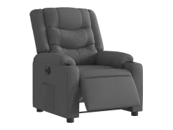 Hot Poltrona Confortável | Poltrona reclinável elétrica tecido cinzento-escuro SHL425524 Cinza antracite
