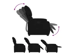 Poltrona* Poltrona Confortável | Poltrona reclinável elevatória tecido SHL117954 Preto