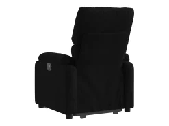 Poltrona| Poltrona Confortável | Poltrona reclinável elevatória elétrica tecido SHL695717 Preto