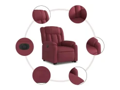 Poltrona Confortável | Poltrona reclinável elevatória elétrica tecido -tinto SHL557619^ Poltrona