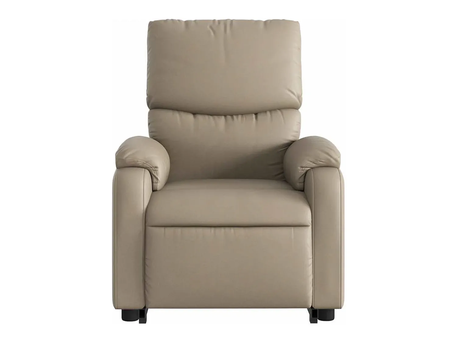 Poltrona Confortável | Poltrona reclinável elevatória elétrica couro artif. cappuccino SHL163506^ Poltrona