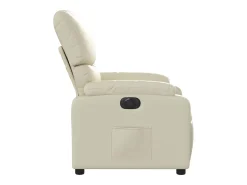 Online Poltrona Confortável | Poltrona reclinável elétrica couro artificial cor SHL985838 Creme