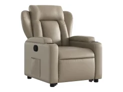 Poltrona| Poltrona Confortável | Poltrona reclinável elevatória couro artificial cor cappuccino SHL976380 Castanho