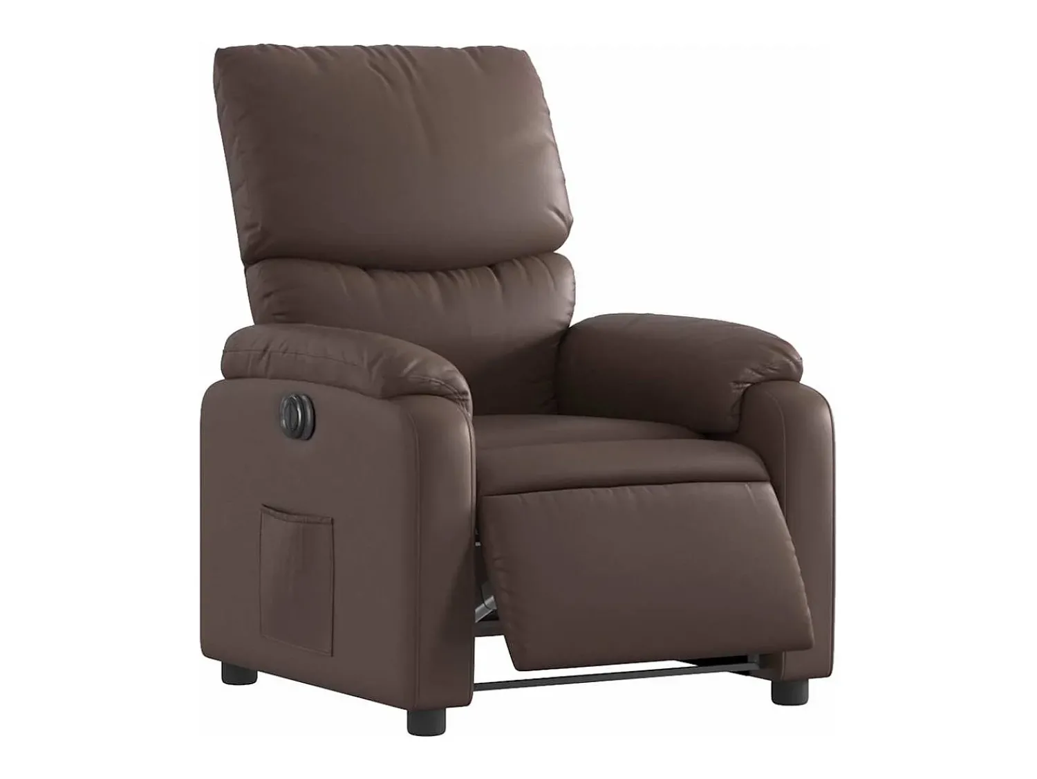 Poltrona* Poltrona Confortável | Poltrona reclinável elétrica couro artificial SHL8023 Castanho