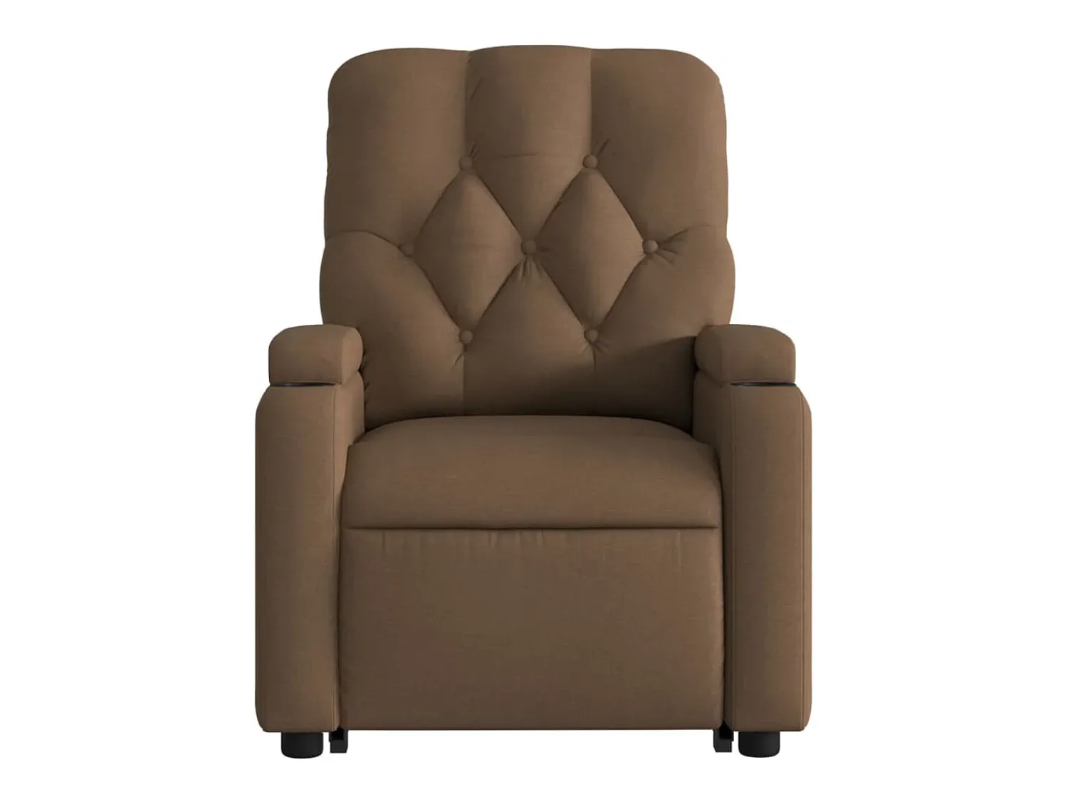 New Poltrona Confortável | Poltrona reclinável elevatória elétrica tecido SHL515242 Castanho