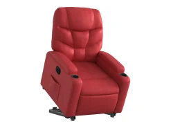 Online Poltrona Confortável | Poltrona reclinável elevatória elétrica couro artif. SHL453753 Vermelho