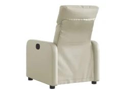 Poltrona* Poltrona Confortável | Poltrona reclinável elétrica couro artificial cor SHL209967 Creme