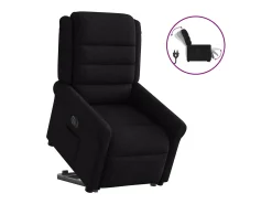 Poltrona* Poltrona Confortável | Poltrona reclinável elevatória elétrica tecido SHL744129 Preto
