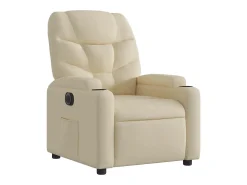 Sale Poltrona Confortável | Poltrona reclinável elétrica tecido cor SHL10323 Creme
