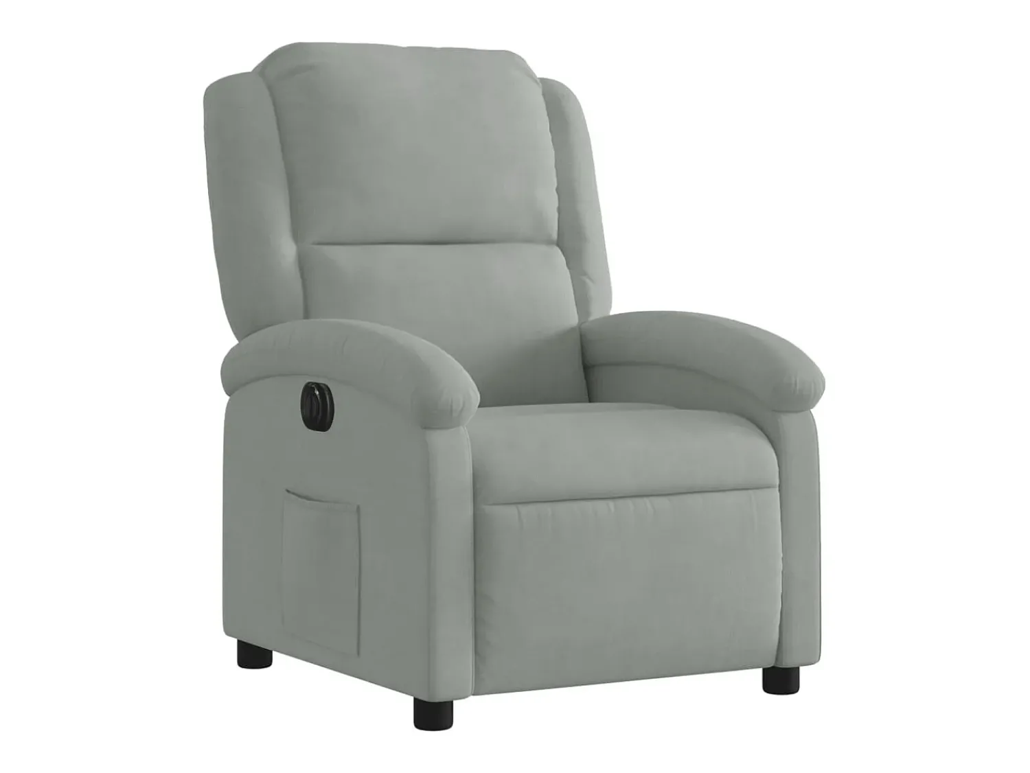 Poltrona| Poltrona Confortável | Poltrona reclinável elétrica veludo -claro SHL154118 Cinzento