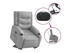 Poltrona Confortável | Poltrona reclinável elevatória tecido -claro SHL350806^ Poltrona