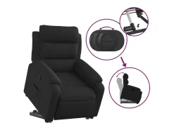 Best Poltrona Confortável | Poltrona reclinável elevatória tecido SHL53503 Preto