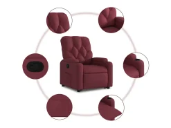 Poltrona* Poltrona Confortável | Poltrona reclinável elevatória tecido tinto SHL158616 Vermelho