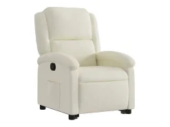 Poltrona| Poltrona Confortável | Poltrona reclinável elevatória veludo cor SHL58325 Creme
