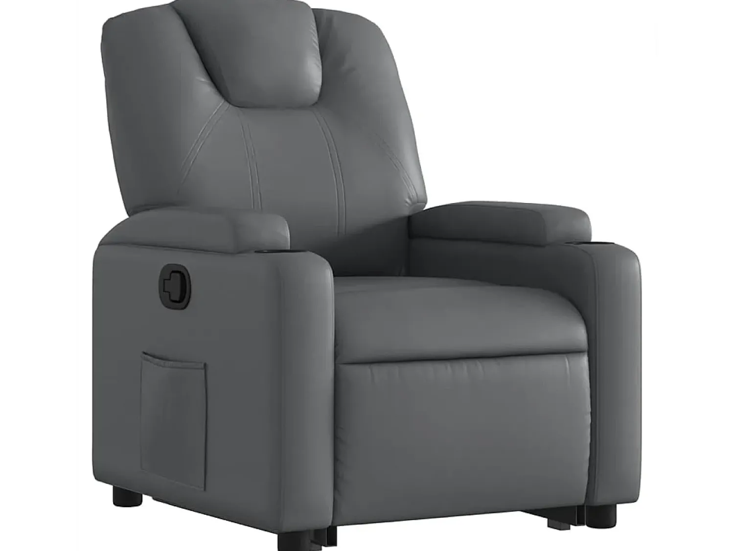 Poltrona| Poltrona Confortável | Poltrona reclinável elevatória couro artificial SHL99074 Cinzento