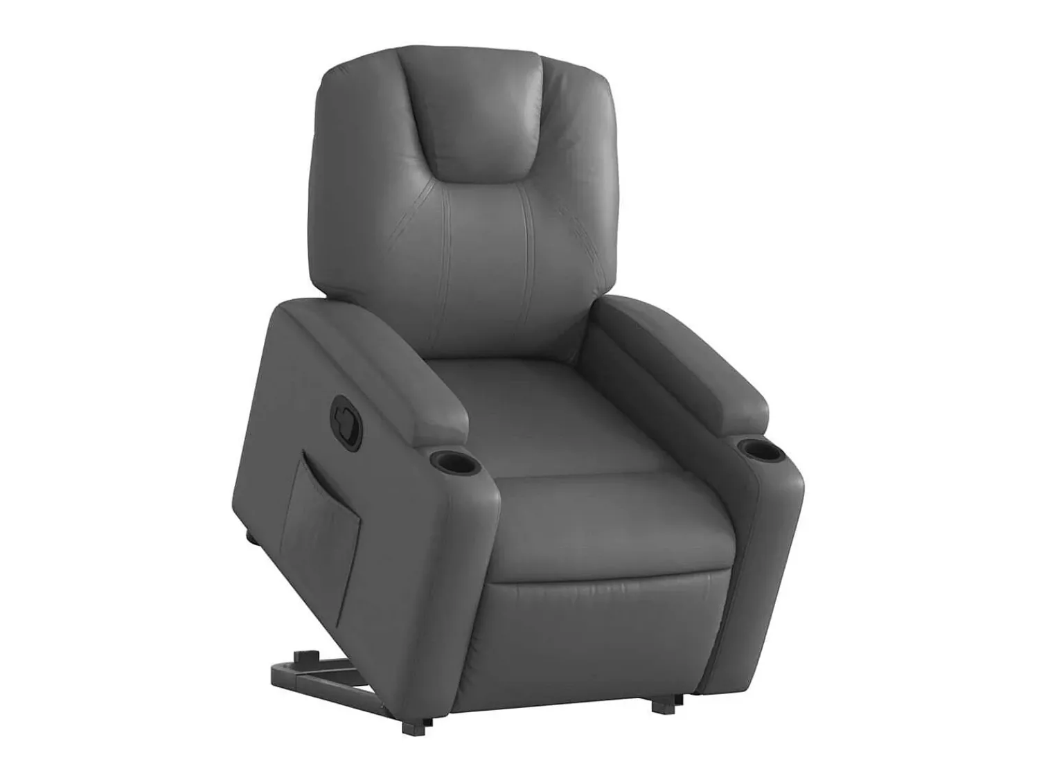 Poltrona| Poltrona Confortável | Poltrona reclinável elevatória couro artificial SHL99074 Cinzento