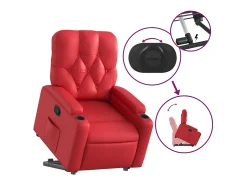 Poltrona Confortável | Poltrona reclinável elevatória couro artificial SHL411485^ Poltrona