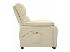 New Poltrona Confortável | Poltrona reclinável elétrica tecido cor SHL267251 Creme