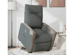 Poltrona* Poltrona Confortável | Poltrona reclinável elevatória tecido cinzento-escuro SHL52156 Cinza antracite