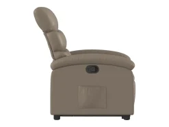 Poltrona Confortável | Poltrona reclinável elevatória couro artificial cor cappuccino SHL839245^ Poltrona