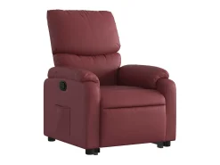 Poltrona| Poltrona Confortável | Poltrona reclinável elevatória couro artificial tinto SHL829117 Vermelho