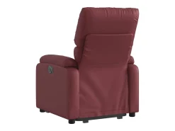 Poltrona| Poltrona Confortável | Poltrona reclinável elevatória couro artificial tinto SHL829117 Vermelho