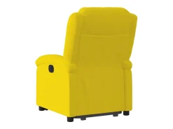 Poltrona| Poltrona Confortável | Poltrona reclinável elevatória elétrica veludo SHL258658 Amarelo